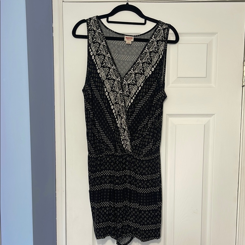 Mossimo Supply Co. Black and White Patterned Romper
